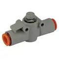 In-Line Speed Control Valve, 3/8" Valve Port Size, 10.0 mm Tube Size, Nickel-Plated Brass