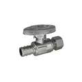 Quarter-Turn Supply Stop: Straight Body, 1/2 in Inlet Size, 3/8 in Outlet Size, 40&deg; to 180&deg;F