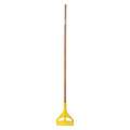 Tough Guy Wet Mop Handle, Quick Change Mop Connection Type, Natural, Bamboo, 61" Handle Length