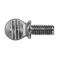 Thumb Screw, Type S: 1/4"-20 Thread Size, Spade, Steel, Zinc Plated, 0.64 in Max Head Ht, 25 PK