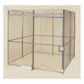 Wire Room Kit, Predesigned 4 Sided, 4 ft W x 8 ft H Door Size, Cylinder Lock
