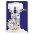 MSA 710288 Nickel Plated Polished Aluminum Gas Regulator; 0.1 to 3 lpm Flow Rate
