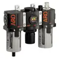 Filter/Regulator/Lubricator: 1/4 in NPT, 61 cfm, 150 psi Max Op Pressure, 5 micron, 1500 Series
