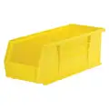 Hang and Stack Bin: 5 1/2 in x 14 3/4 in x 5 in, Yellow, Label Holders
