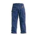 Carhartt Men's Dungaree Work Pants, 100% Cotton Denim, Color: Darkstone, Fits Waist Size: 36" x 36"