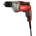 Milwaukee Drill: 3/8 in Chuck Size, Keyless, 2,800 RPM Free Speed, 8 A Current, 120V AC