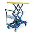 Manual Mobile Scissor-Lift Table, 770 lb. Load Capacity, 35-3/4" x 23-1/2"