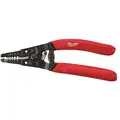 Milwaukee Wire Stripper: 18 AWG to 8 AWG, 7-1/8"Overall Lg, Rounded Edge Blade, Screw Cutter, Steel