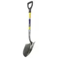 Ability One Round Point Shovel: 29 in Handle Lg, 9 in Blade Wd, 11 1/2 in Blade Lg, 14 ga Gauge