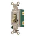 Bryant Wall Switch: 1-Pole, 30 A Amps AC, Ivory, 120 to 277, Back and Side, Industrial