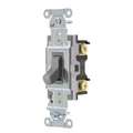 Bryant Wall Switch: 1-Pole, 15 Amps AC, Gray, 120 to 277, Back and Side, Commercial