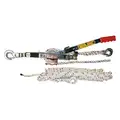 Rope Ratchet Puller: 15 lb Lifting Capacity, 1,500 lb Pull Capacity, 8 in Min. Between Hooks