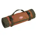 Wrench Roll: Brown, 25 Pockets, 14 1/2 in Overall Ht, 26 in Overall Lg, Canvas, Roll
