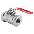 Ball Valve, 316 Stainless Steel, Inline, Seal-Welded, Pipe Size 3/4 in