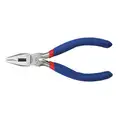 Westward Linemans Plier: Flat, 4 1/2 in Overall L, 3/4 in Jaw L, 1/4 in Jaw W, 1/4 in Jaw Thick