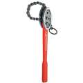 Chain Wrench: For 6 3/5 in Outside Dia, 6 in Chain Lg, 45 1/4 in Handle Lg, Alloy Steel