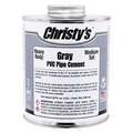 Gray Pipe Cement, Heavy Bodied, Size 32 oz, For Use With PVC Pipe