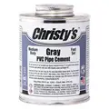 Gray Pipe Cement, Medium Bodied, Size 16 oz, For Use With PVC Pipe