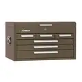 Kennedy Light Duty Top Chest with 6 Drawers; 12-1/8" D x 14-3/4" H x 26-1/8" W, Brown