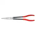 Knipex Needle Nose Plier: 2 1/8 in Max Jaw Opening, 11 in Overall Lg, 3 in Jaw Lg, 1/8 in Tip Wd, Serrated