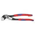 Knipex Water Pump Plier: V, Groove Joint, 2 in Max Jaw Opening, 10 in Overall Lg, 9 Jaw Positions, Serrated