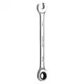 Westward Ratcheting Wrench, Alloy Steel, Chrome, 11 mm Head Size, 6-1/2"Overall Length