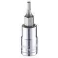 Westward Socket Bit: 1/4 in Drive Size, Hex Tip, 2.5 mm Tip Size, 1 3/4 in Overall Lg, Metric