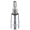 Socket Bit: 1/4 in Drive Size, Torx Tip, T27 Tip Size, 1 7/8 in Overall Lg, Torx