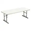 Ability One Rectangle Folding Table, 30" Height x 30" Width, 204" Diameter, Platinum