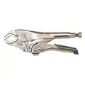 Irwin Vise-Grip Locking Plier: Curved, Quick Release, 1 7/8 in Max Jaw Opening, 10 in Overall L, 1 1/4 in Jaw Lg
