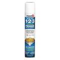 Zinsser Spray Primer: White, Flat, 26 oz. Net Wt, 20 to 24 sq ft. Coverage, 30 min Dry Time