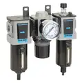 Filter/Regulator/Lubricator: 1/4 in NPT, 42 cfm, 250 psi Max Op Pressure, 5 micron