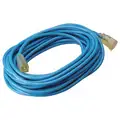 Southwire Extension Cord, Outdoor, 15.0 A, 125V AC, Number of Outlets 1, Blue