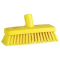 Deck and Wall Brush: Polyester Bristles, 8 57/64 in Brush Lg, 3 in Brush Wd, Yellow