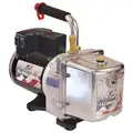 Refrigerant Evacuation Pump: 6 cfm Displacement, 1/2 hp HP, 15 micron, 31 lb Wt