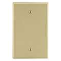 Hubbell Wiring Device-Kellems Blank Box Mount Wall Plate, Ivory, Number of Gangs 1