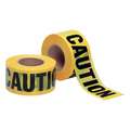 Skilcraft Barricade Tape: Yellow/Black, 3 in Roll W, 1,000 ft. Roll L, 2 mil Thick, Polyethylene