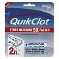 Quikclot Gauze Pad: Sterile, White, Fabric, Waterproof, Bag, 1/2 in W, 4 1/2 in L, FDA