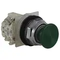 Schneider Electric Push Button: 30 mm Size, Momentary, Green, 1NC/1NO, 3R/4/6/1/12/13/2/3