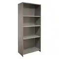 Lyon Metal Shelving: 48 in x 18 in, 85 in Overall Ht, 5 Shelves, 550 lb Load Capacity per Shelf