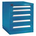 Lyon Stationary Full Height Modular Drawer Cabinet, 5 Drawers, 30" W x 28-1/4" D x 59-1/4" H Blue