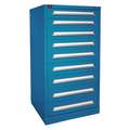 Lyon Stationary Full Height Modular Drawer Cabinet, 9 Drawers, 30" W x 28-1/4" D x 59-1/4" H Blue