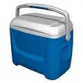 Igloo 28 qt. Chest Cooler with Ice Retention of Up to 3 days; Blue Cooler with White Lid