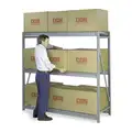 Lyon Bulk Storage Rack: Starter, Medium-Duty, 96 in x 48 in x 84 in, Steel Wire, 3 Shelves