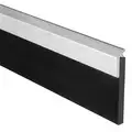 Fire Rated Door Sweep: Single Fin, Anodized Aluminum, 1 in Flange Ht, 3 ft Lg