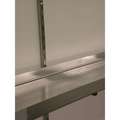 Safety Locker Shelf: Drum Locker, 6 to 8 Drum, 66 in x 14 in, Silver, Steel, 220 lb Load Capacity