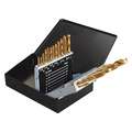 Drill Bit and Tap Set: 18 Pieces, #6 Smallest Thread Size, 1/2" Largest Thread Size