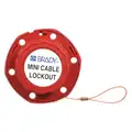 Cable Lockout, Vinyl, 8 ft, Retractable Cable Lockout Style