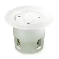 Hubbell Wiring Device-Kellems Flanged Receptacle: Single, 5-15R, 15 A, 125V Ac, White, 2 Poles, Screw Terminals, Standard Resist