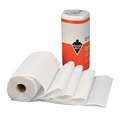 Tough Guy Paper Towel Roll, Perforated Roll, White, 64 ft. Roll Length, PK 15
